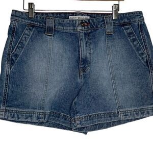 TOMMY Hilfiger Woman’s Shorts sz 12 Y2K Vintage Denim Jean Shorts Blue 4” Inseam